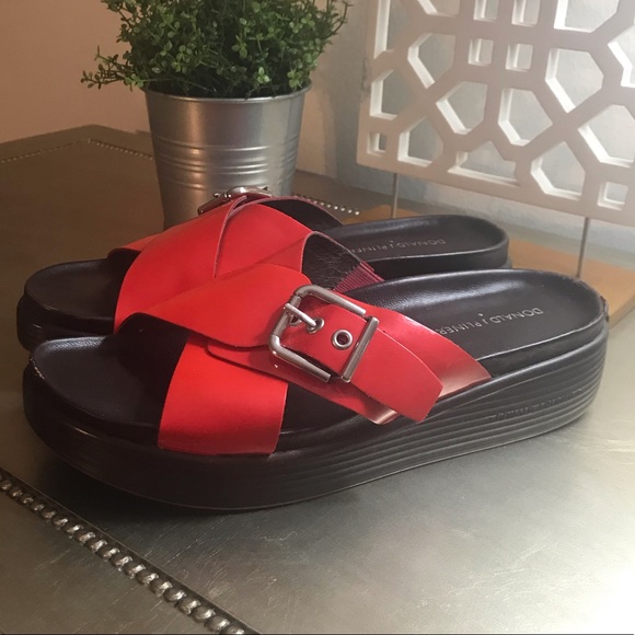 Donald J. Pliner Shoes - DONALD J. PLINER RED WEDGE SANDAL Donald J. Pliner Shoes - DONALD J. PLINER RED WEDGE SANDAL